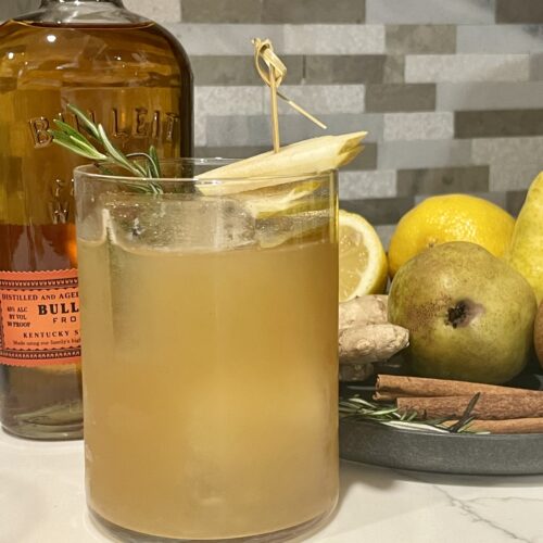 Pear Ginger Bourbon Cocktail